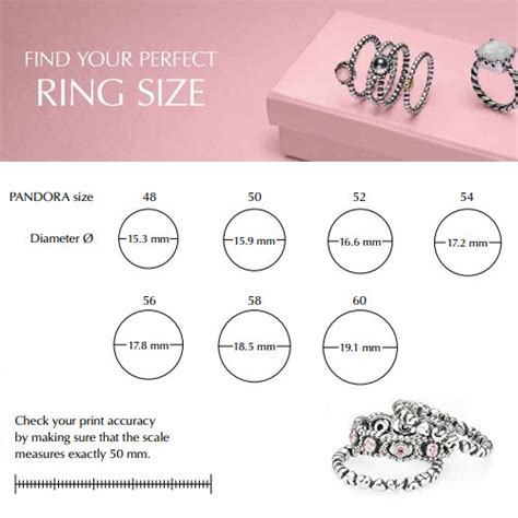 ring sizes chart pandora